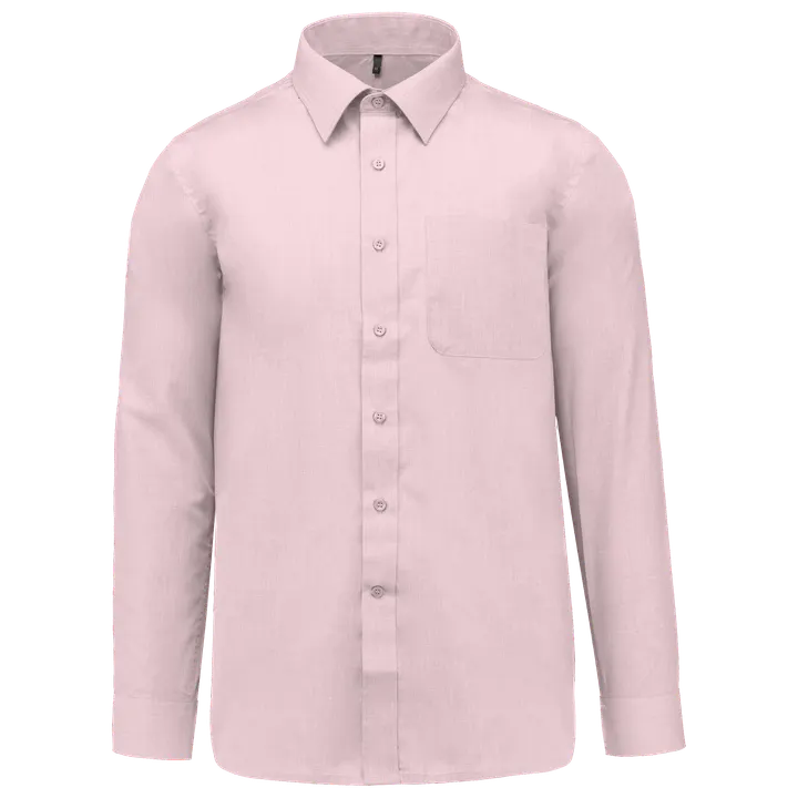 Popeline-Hemd Baumwollpolyester pflegeleicht für Herren Pale Pink