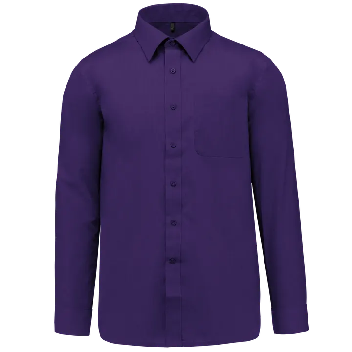 Popeline-Hemd Baumwollpolyester pflegeleicht für Herren Purple