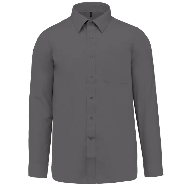 Popeline-Hemd Baumwollpolyester pflegeleicht für Herren Urban Grey
