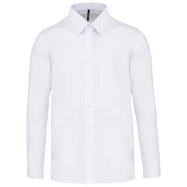 Popeline-Hemd Baumwollpolyester pflegeleicht für Herren White