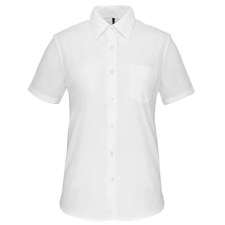 Popeline-Kurzarmhemd Baumwollpolyester pflegeleicht für Damen White