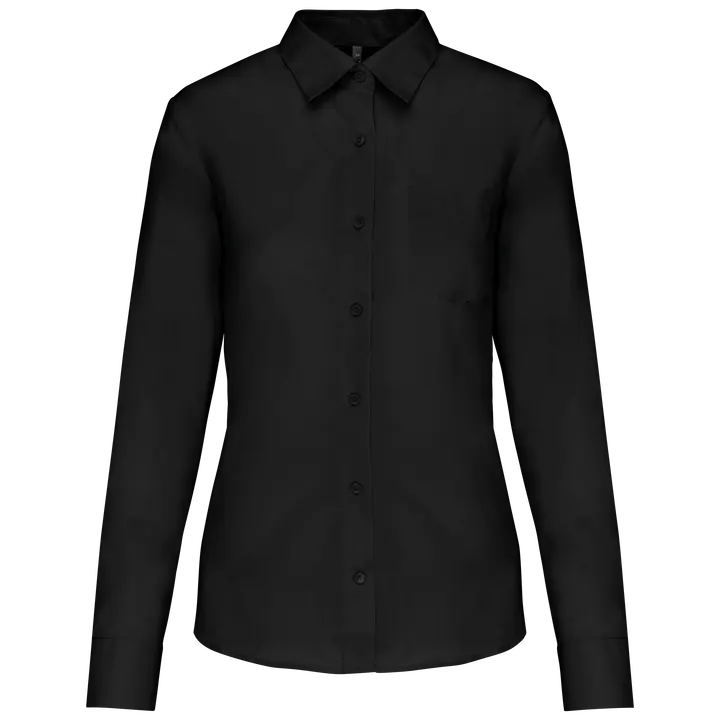 Chemise popeline polycoton entretien facile femme Black