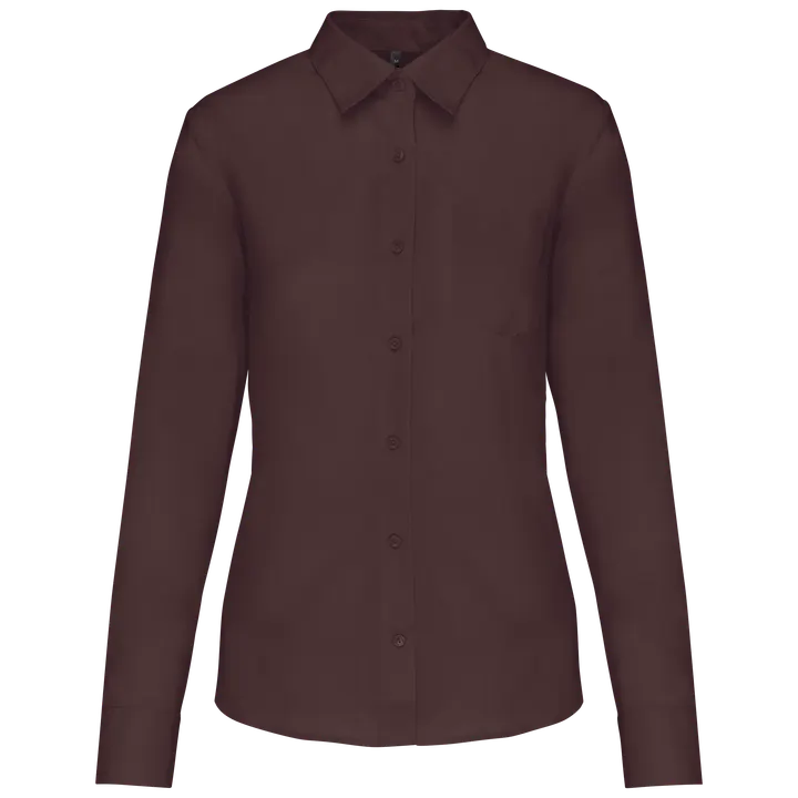 Chemise popeline polycoton entretien facile femme Brown