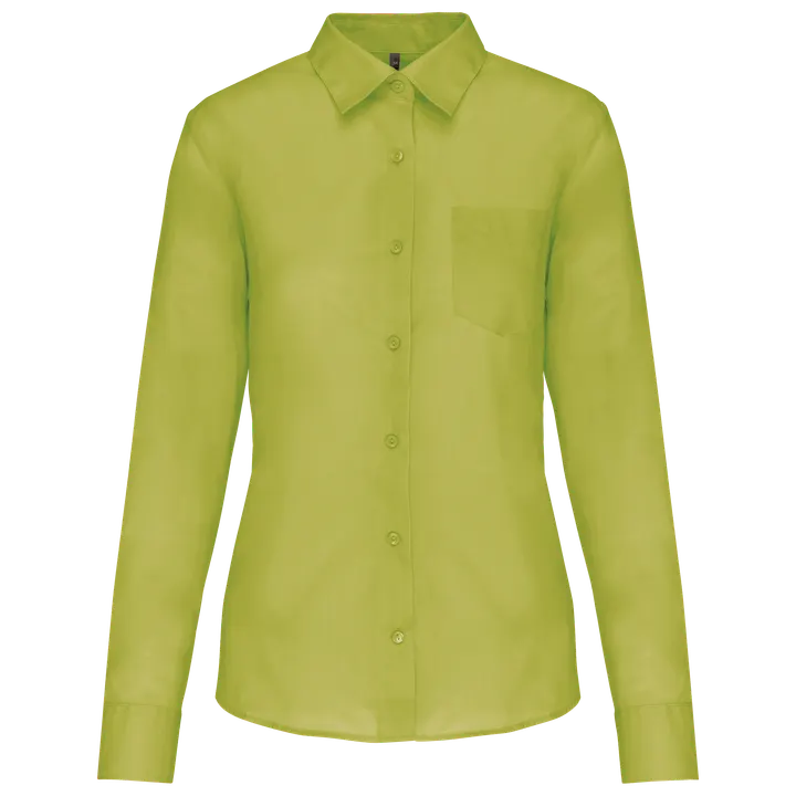 Chemise popeline polycoton entretien facile femme Burnt Lime
