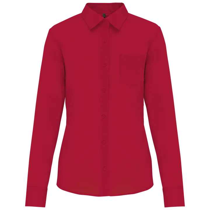 Chemise popeline polycoton entretien facile femme Classic Red
