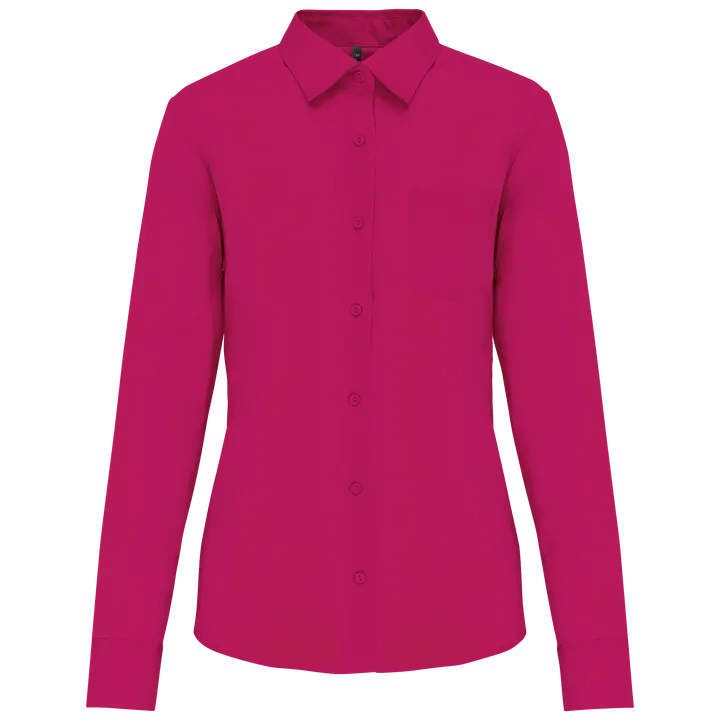 Chemise popeline polycoton entretien facile femme Fuchsia