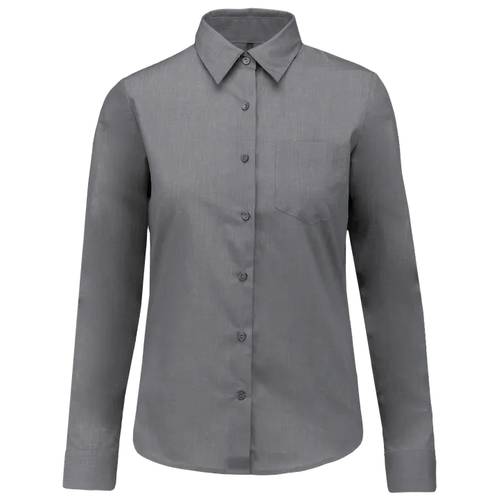 Chemise popeline polycoton entretien facile femme Marl Storm Grey