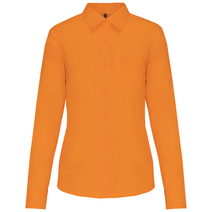 Chemise popeline polycoton entretien facile femme Orange