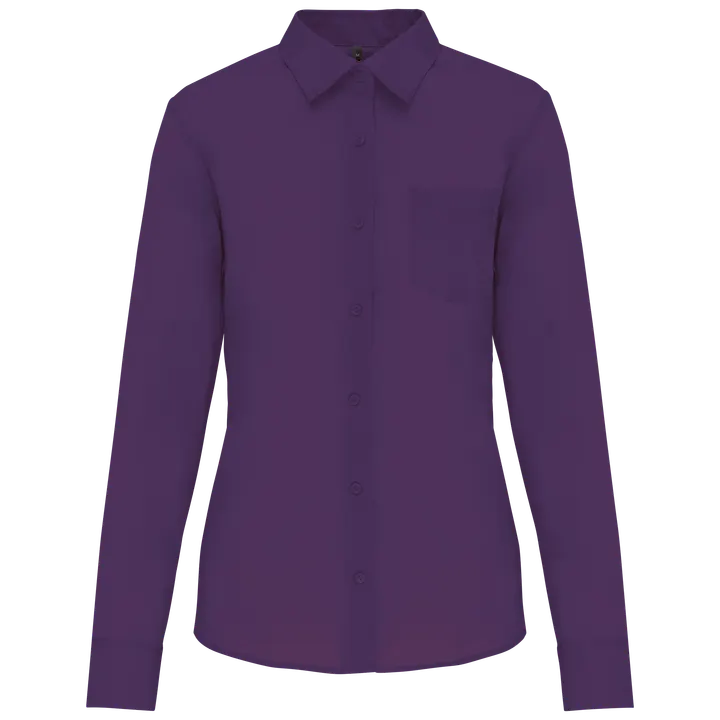 Chemise popeline polycoton entretien facile femme Purple