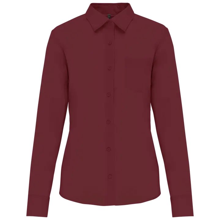 Chemise popeline polycoton entretien facile femme Wine