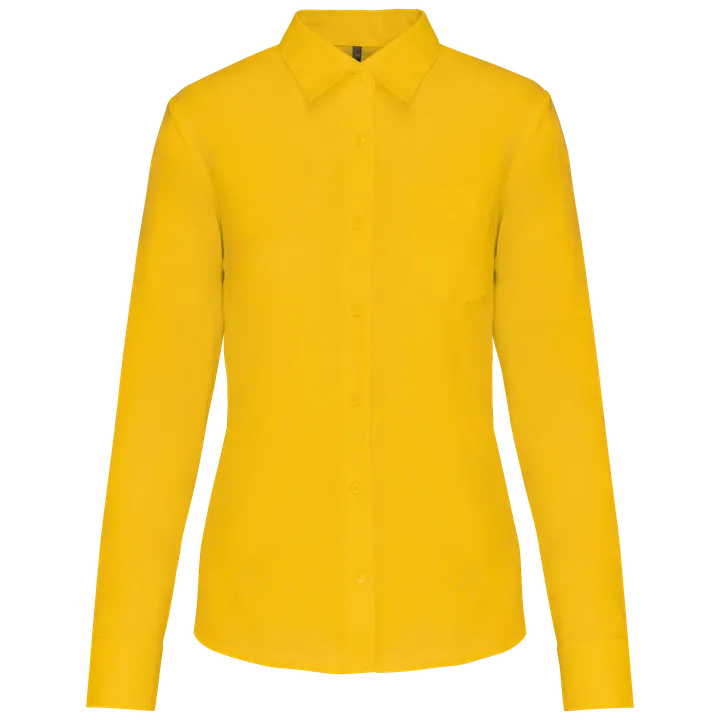 Chemise popeline polycoton entretien facile femme Yellow