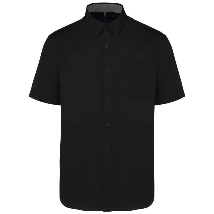 Chemise coton manches courtes Ariana III homme Black