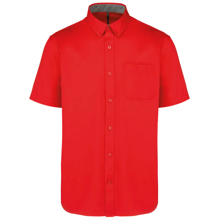 Chemise coton manches courtes Ariana III homme Red