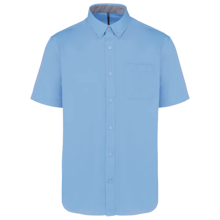 Chemise coton manches courtes Ariana III homme Sky Blue
