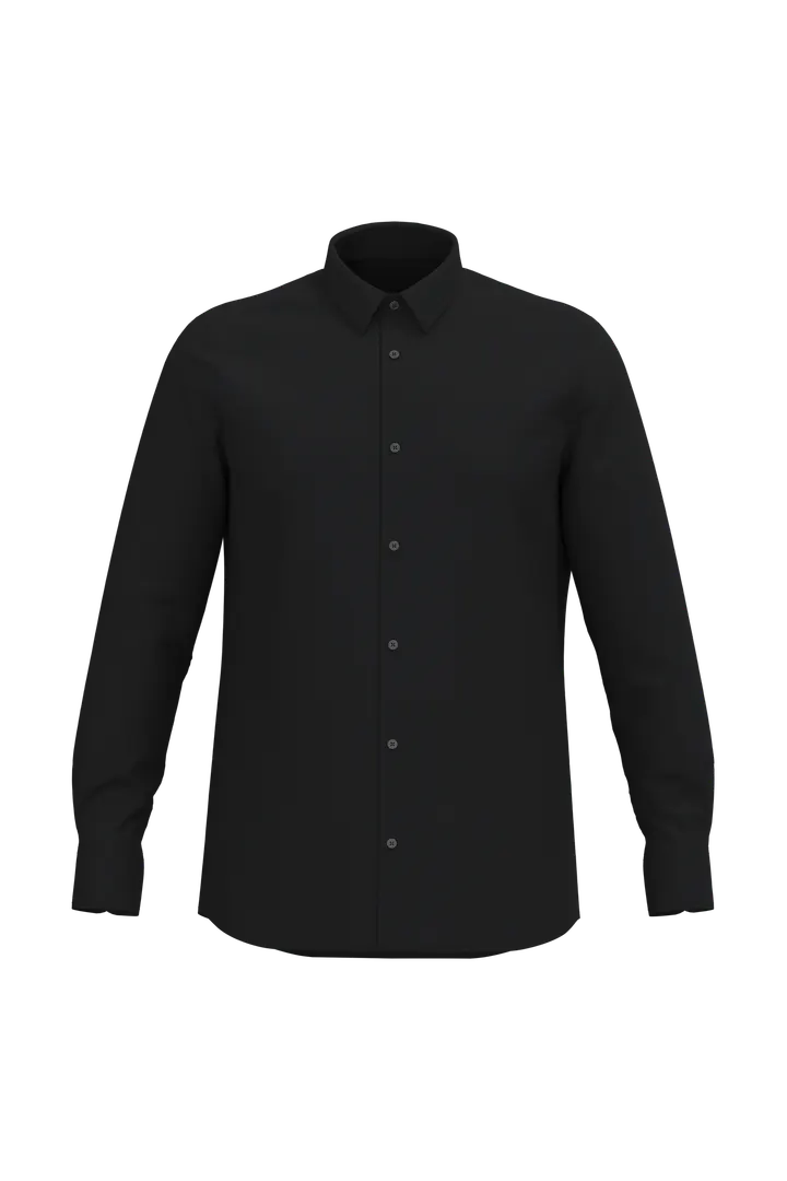Herren Oxford-Hemd Black
