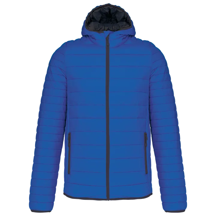 Leichte Herren-Steppjacke mit Kapuze Light Royal Blue