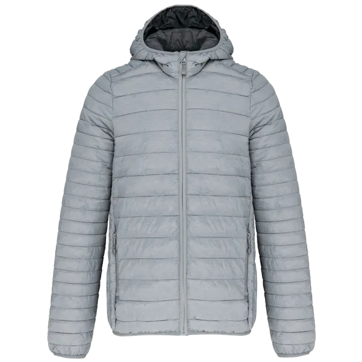 Leichte Herren-Steppjacke mit Kapuze Marl Silver