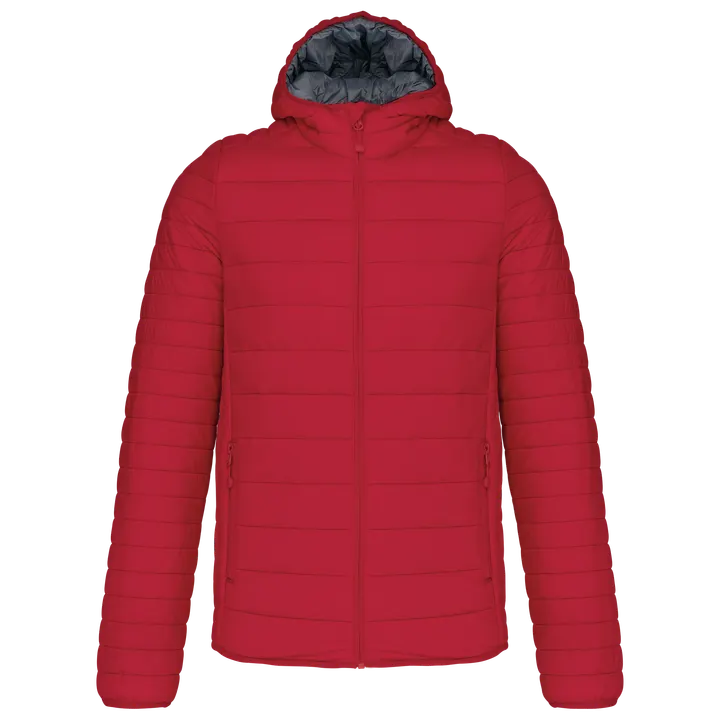 Leichte Herren-Steppjacke mit Kapuze Red