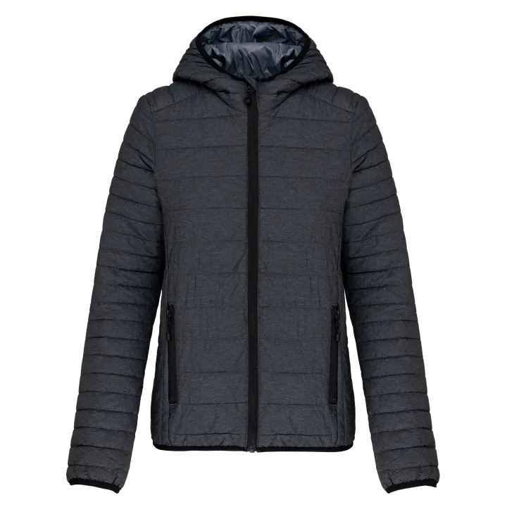 Doudoune légère capuche femme Marl Dark Grey