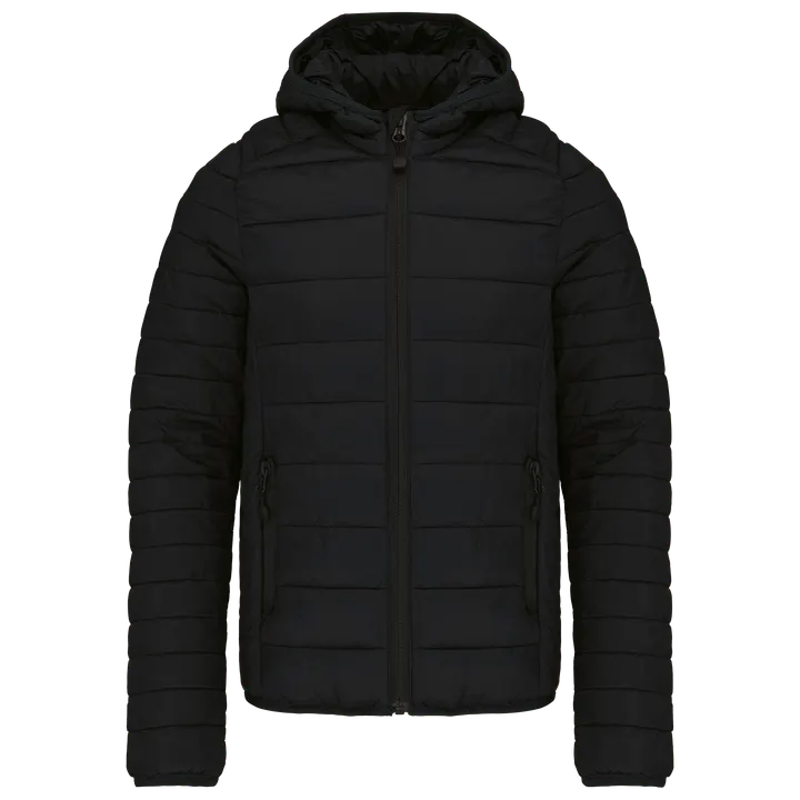 Leichte Steppjacke mit Kapuze Black