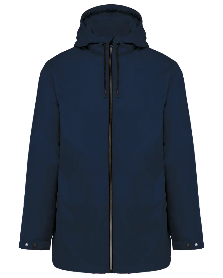 Gefütterte Unisex-Kapuzenjacke aus Mikrofleece Navy
