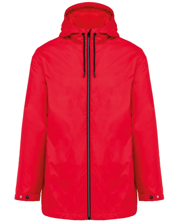 Gefütterte Unisex-Kapuzenjacke aus Mikrofleece Red