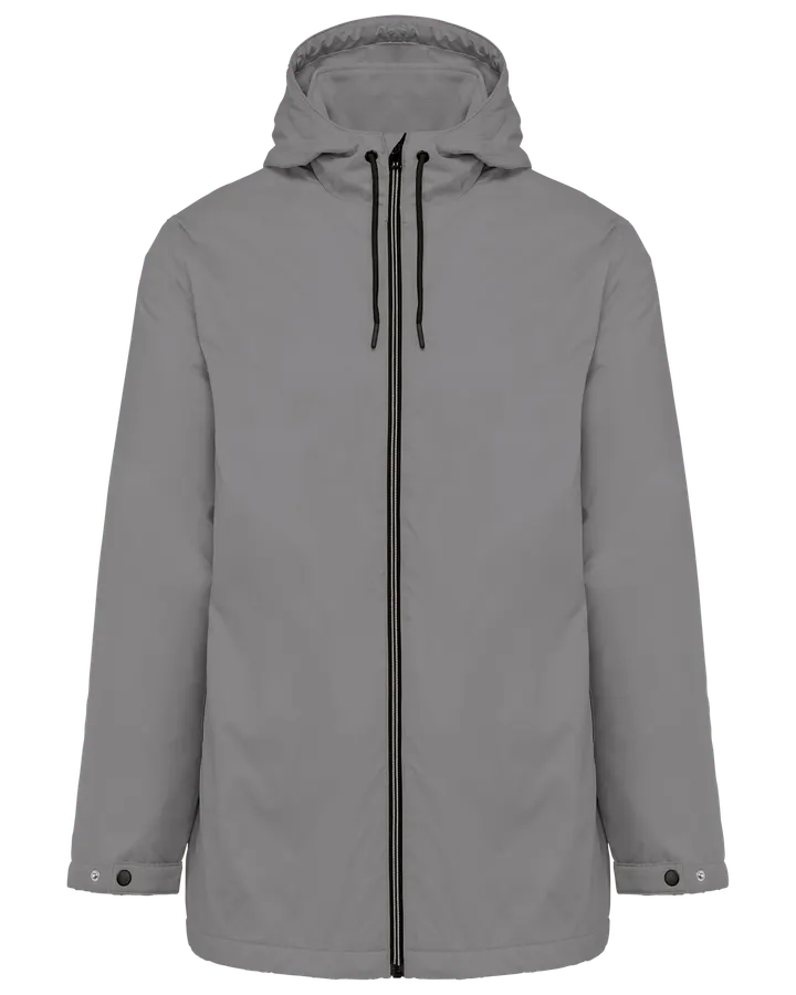 Gefütterte Unisex-Kapuzenjacke aus Mikrofleece Silver