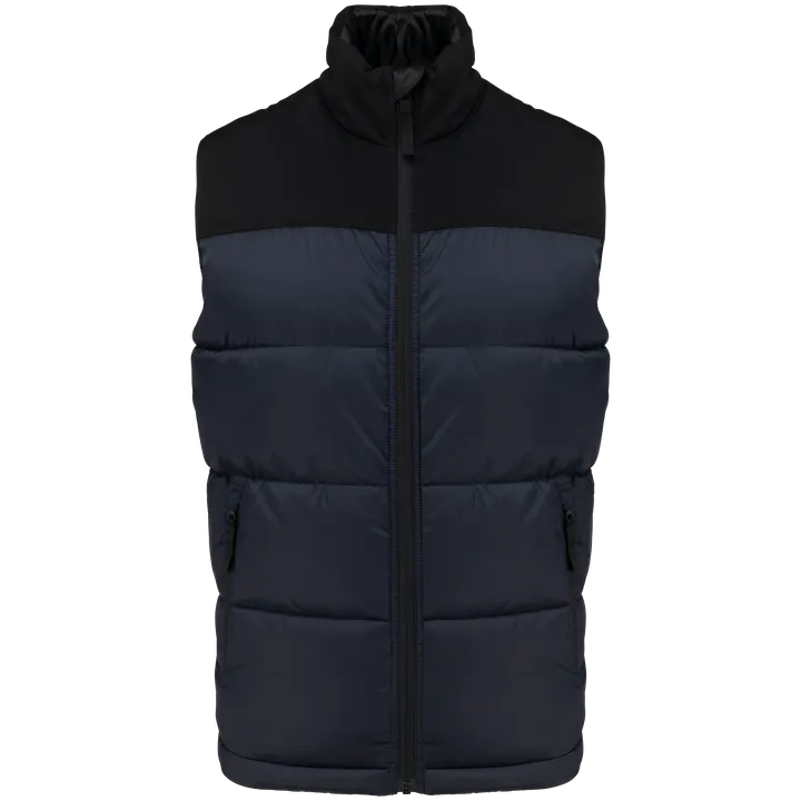 Gesteppter Unisex-Bodywarmer in zwei Farbtönen Navy / Black