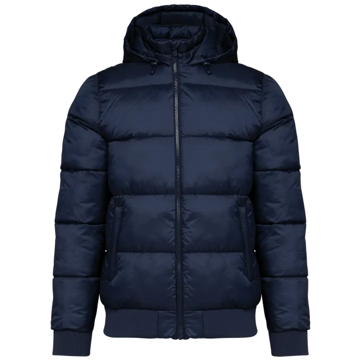 Recycelte Unisex-Ripstop-Jacke mit Kapuze Navy