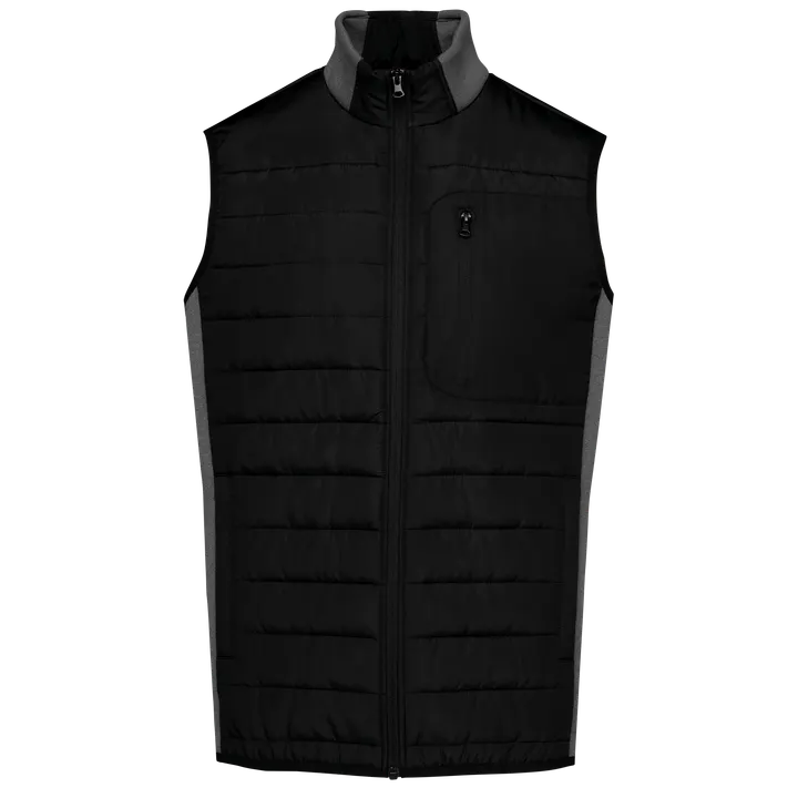 Bodywarmer bi-matière homme Black / Dark Grey Heather