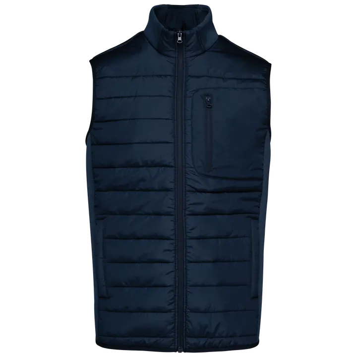 Bodywarmer bi-matière homme Mid Navy / Midnight Navy Heather