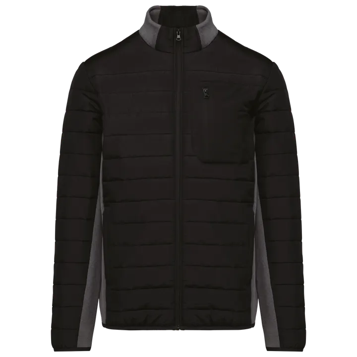 Veste bi-matière homme Black / Dark Grey Heather