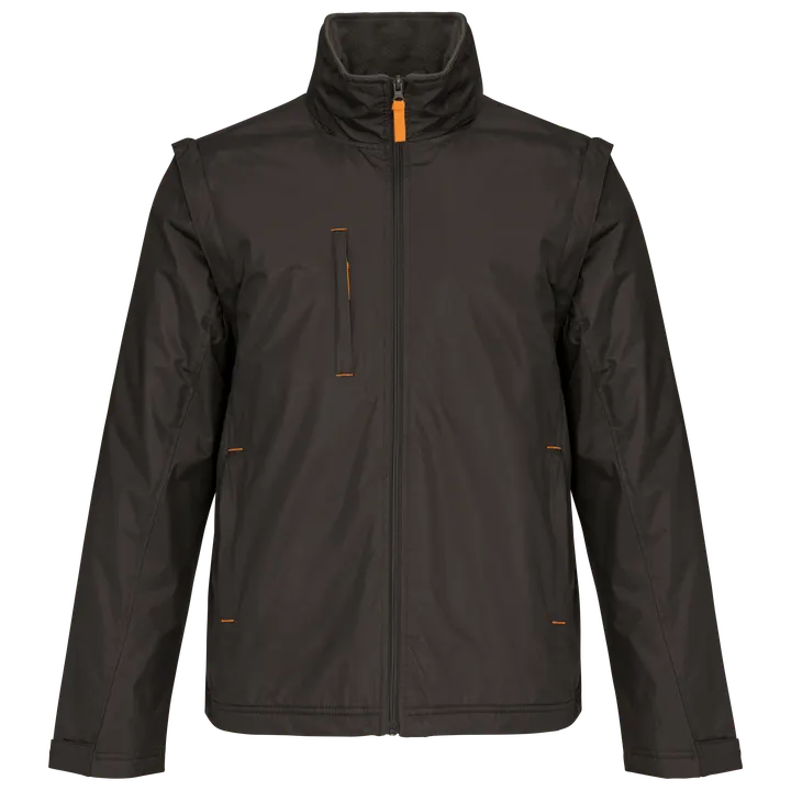 Jacke mit abnehmbaren Ärmeln Mann Dark Grey / Orange