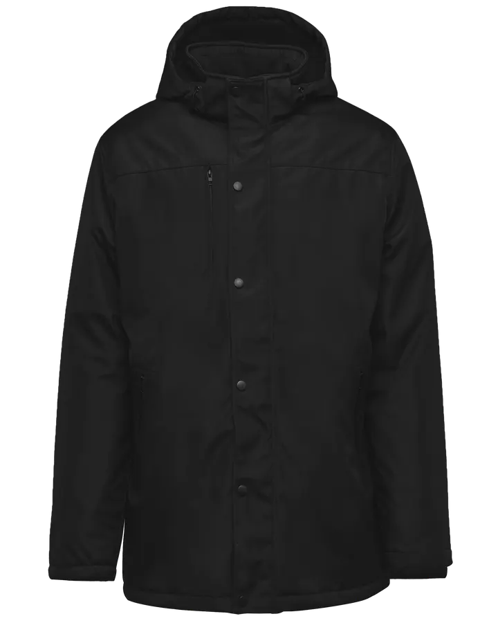 Parka avec capuche amovible homme Black