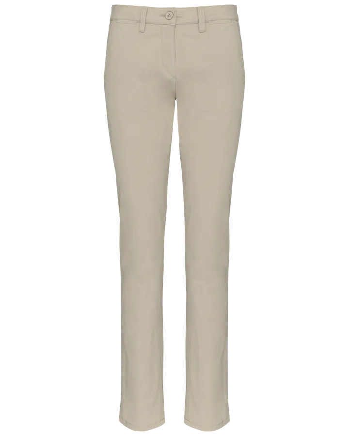 Chinohosen-Damenhose Beige