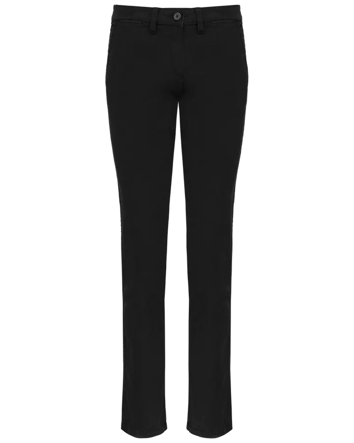 Chinohosen-Damenhose Black