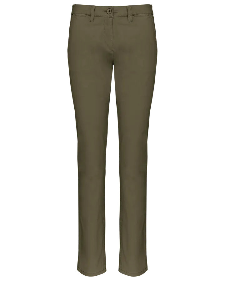 Chinohosen-Damenhose Light khaki