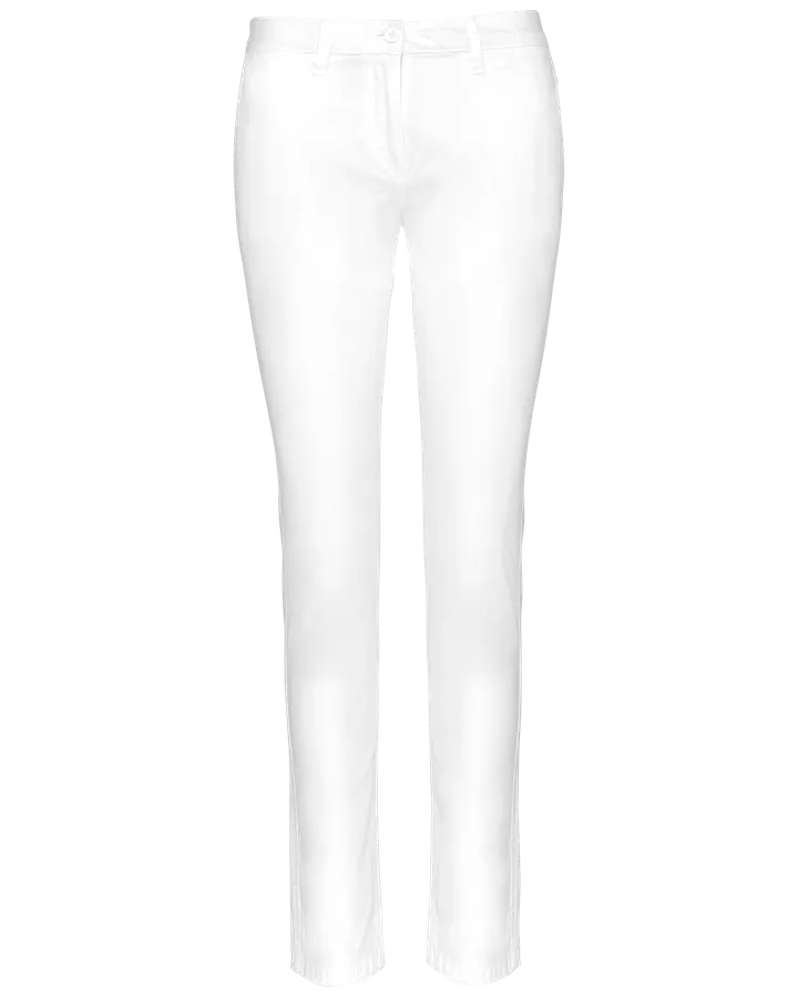Chinohosen-Damenhose White