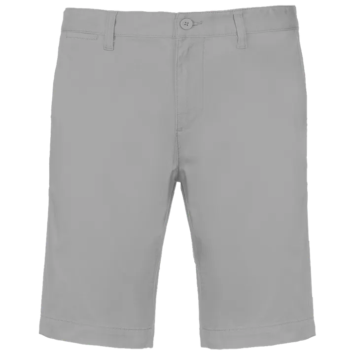 Bermuda aus Chino für Herren Fine Grey