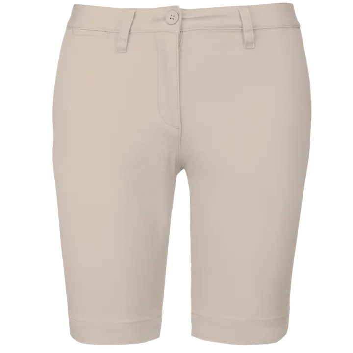 Bermuda chino femme Beige