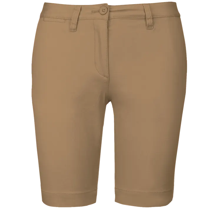 Bermuda chino femme Camel