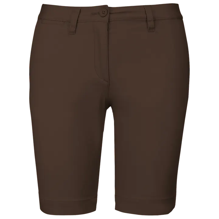 Bermuda chino femme Chocolate