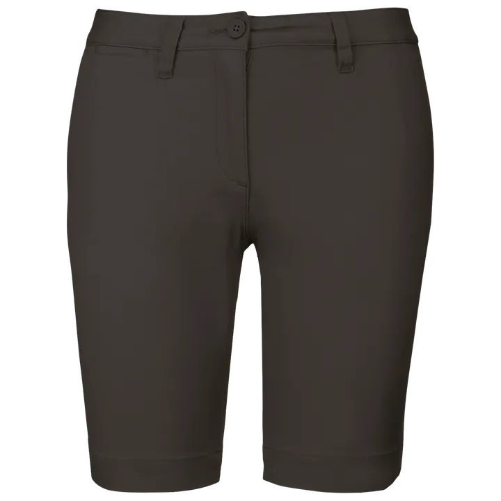 Bermuda chino femme Dark Grey