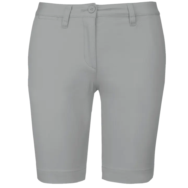 Bermuda chino femme Fine Grey