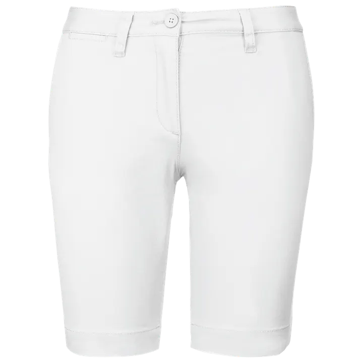 Bermuda chino femme White