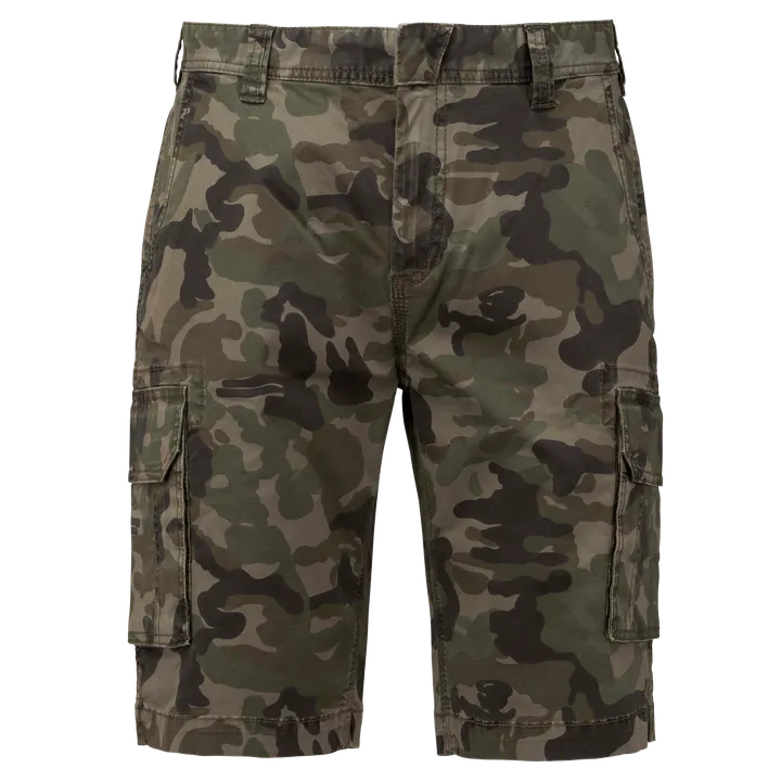 Bermuda multipoches homme Olive Camouflage