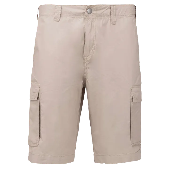 Bermuda léger multipoches homme Beige