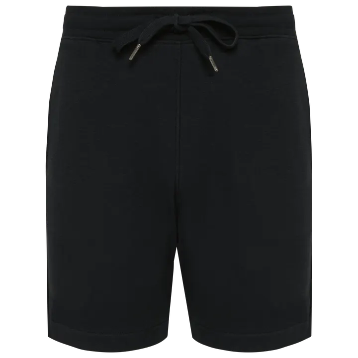 Umweltfreundliche Bermuda-Shorts für Herren aus ungebürstetem Molton Black