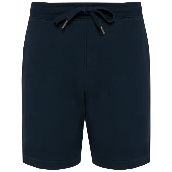 Umweltfreundliche Bermuda-Shorts für Herren aus ungebürstetem Molton Navy