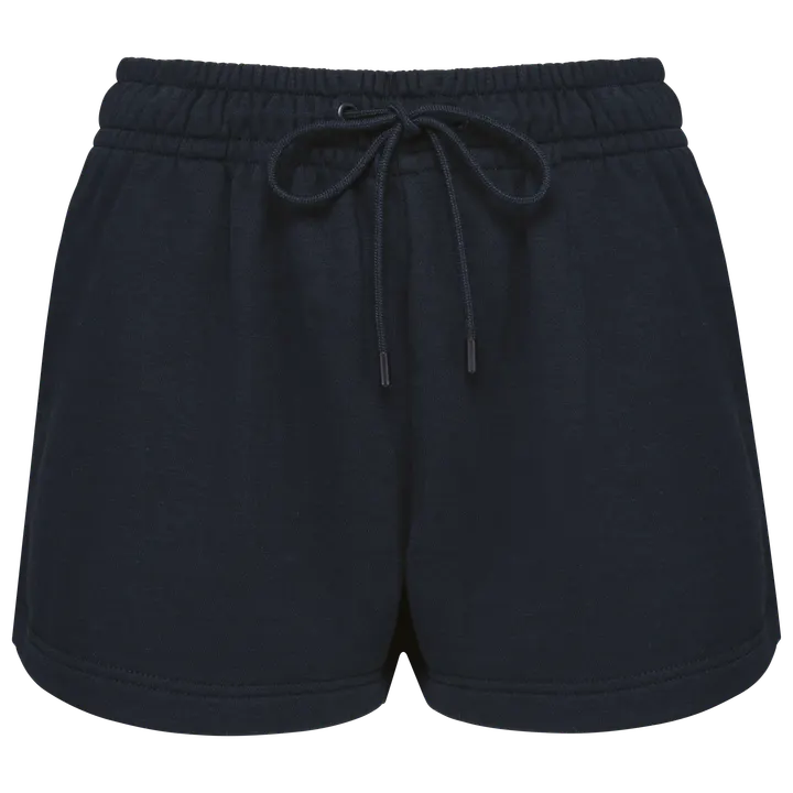 Umweltfreundliche Shorts aus gebürstetem Molton für Damen Navy